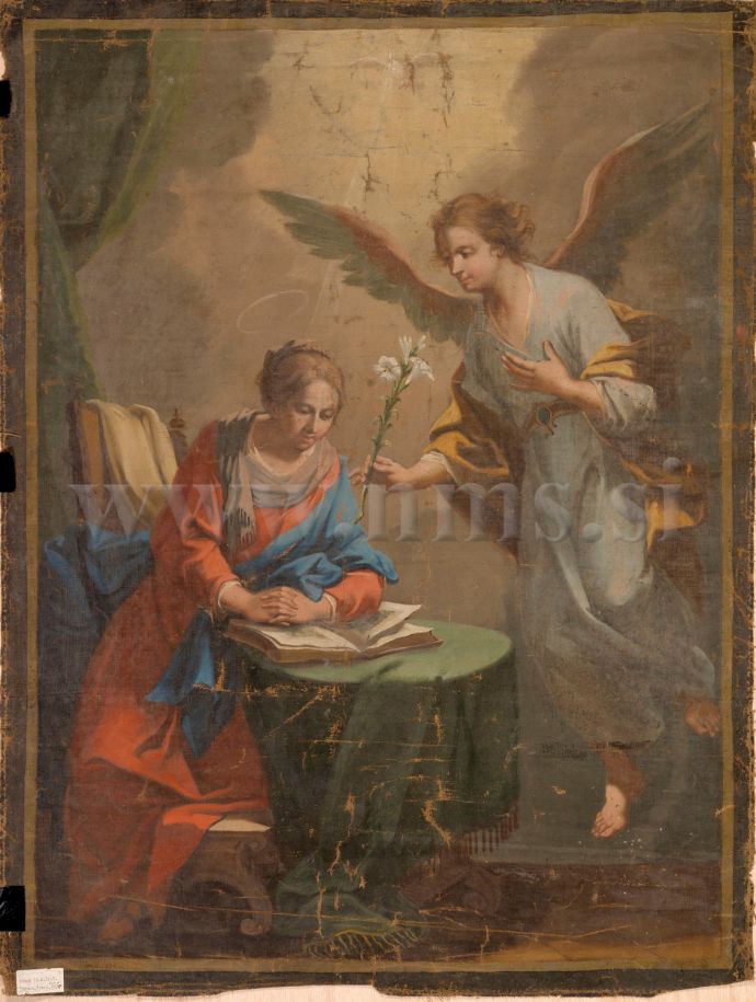 Banderna slika: Marijino oznanjenje // Sv. Dominik in sv. Vincenc Ferrerski